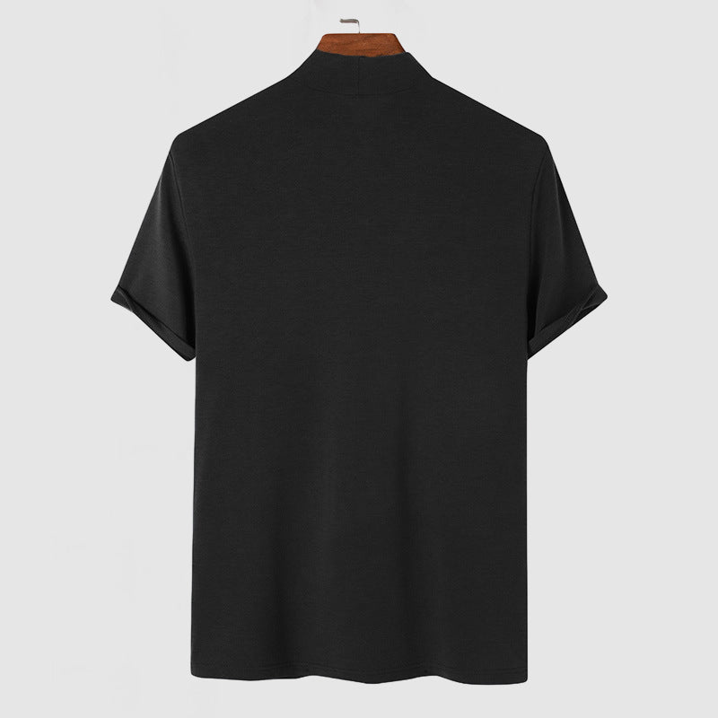 Daan | Luxueus Stretch Katoenen T-shirt voor Heren