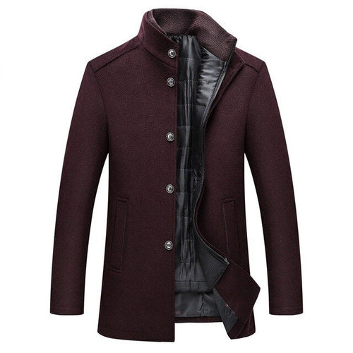 Hugo | Single-breasted thick wool coat afbeelding 1