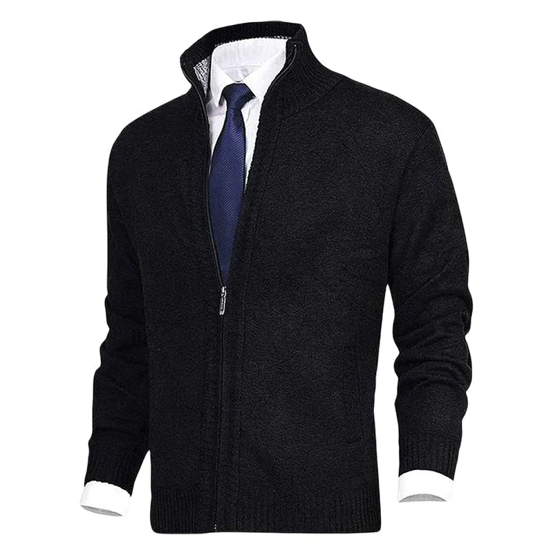 John | Elegant heren vest met rits, kraag en zakken in de kleur Beige voor heren in stijl ideaal voor de herfst.