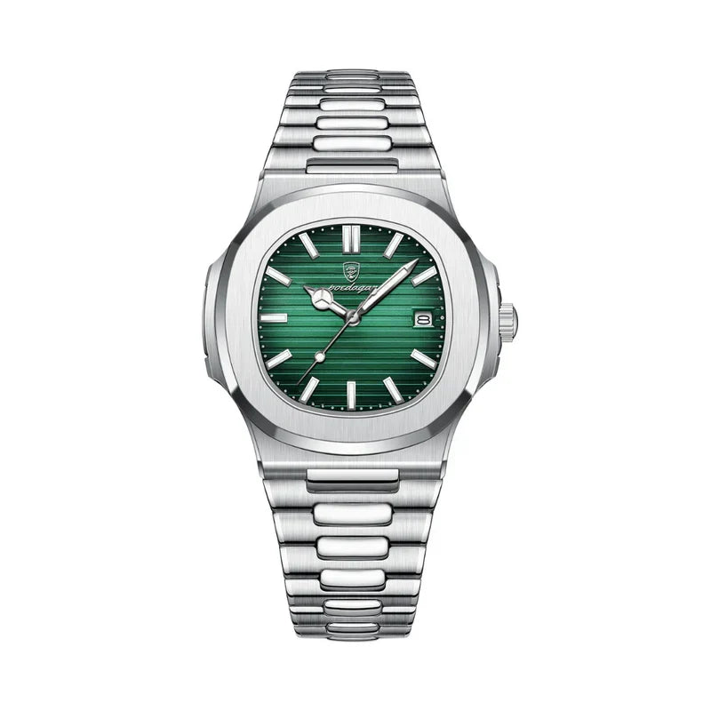 Philippe | Waterdichte klassieke horloge voor mannen in de kleur Groen voor heren in Outdoor stijl geschikt voor alle seizoenen.