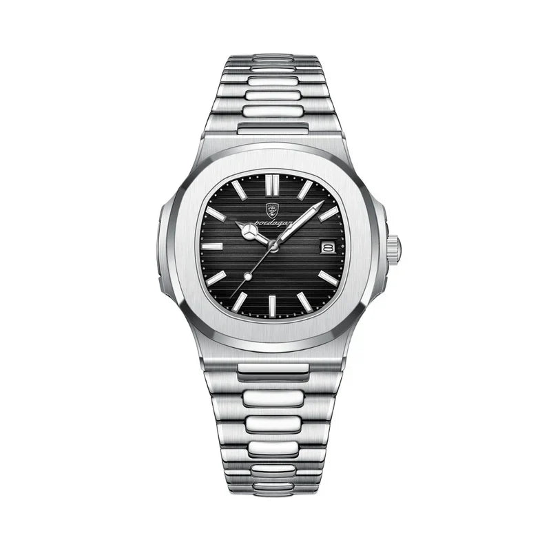 Philippe | Waterdichte klassieke horloge voor mannen in de kleur Zwart voor heren in Outdoor stijl geschikt voor alle seizoenen.